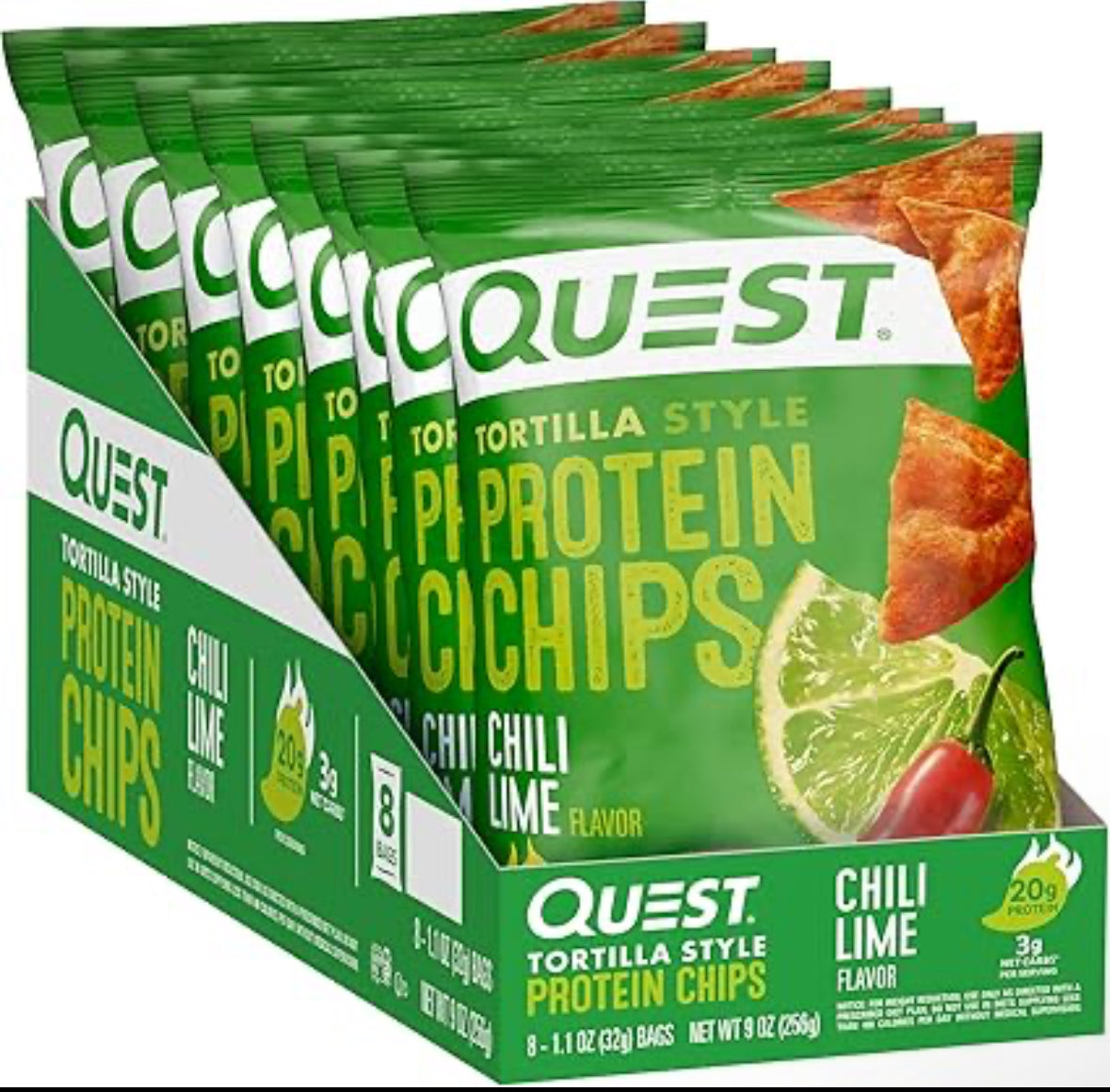 Quest chips chilli lime 8ct