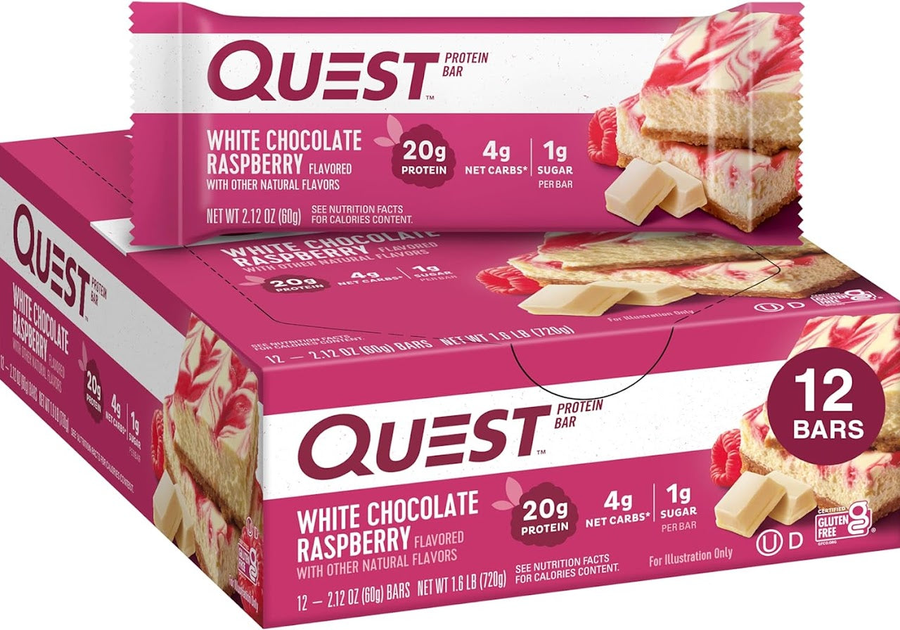 QUEST BARS WHITE RASPBERRY