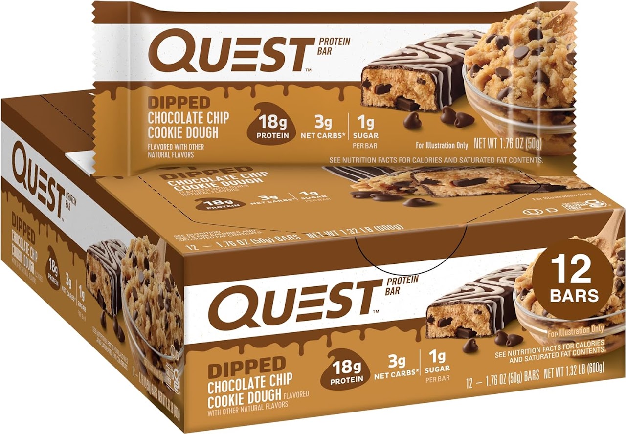 QUEST BARS COOKIE DOUGH DIPPED
