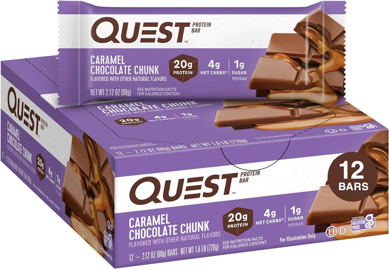 QUEST BARS CHOCOLATE CARAMEL CHUNK