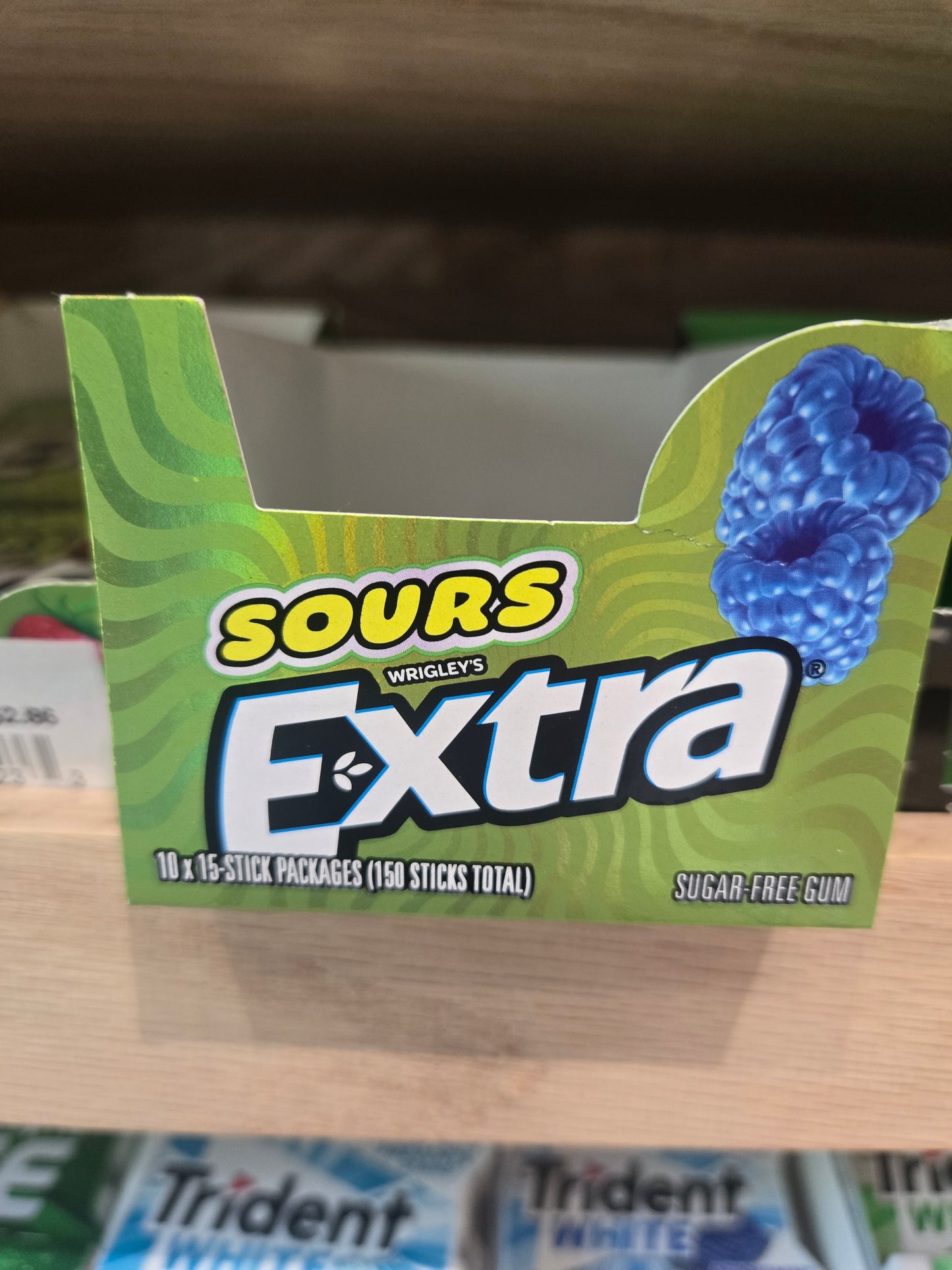 Extra gum sour blue raspberry