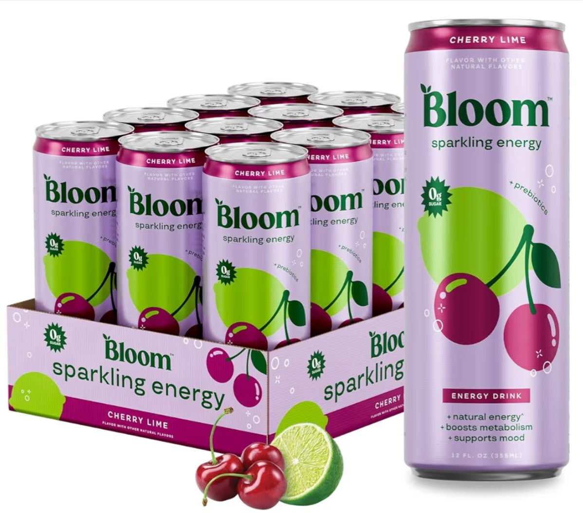 Bloom energy drink cherry lime