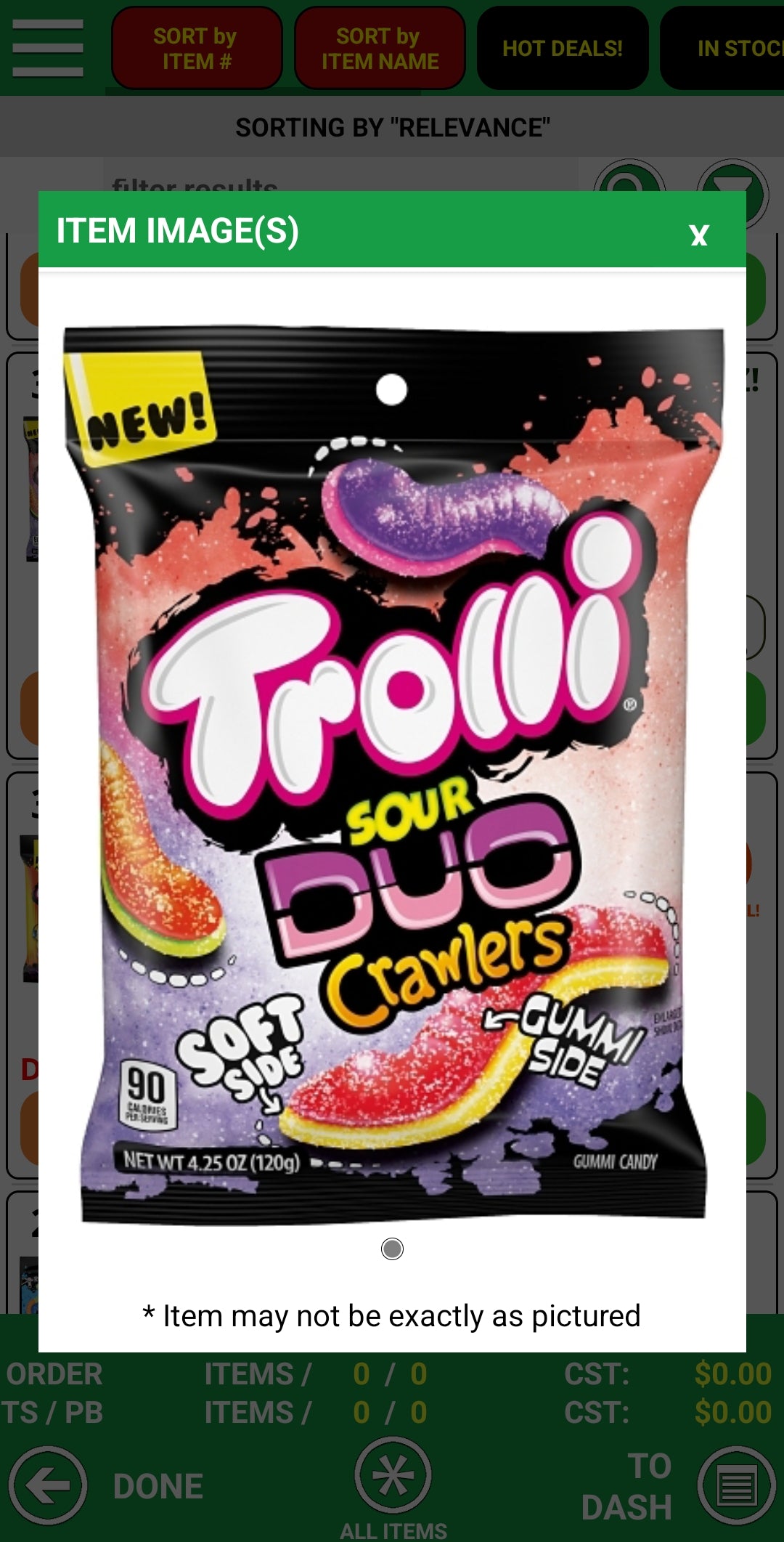 Trolli gummi sour duo crawlers 5oz bags 12ct