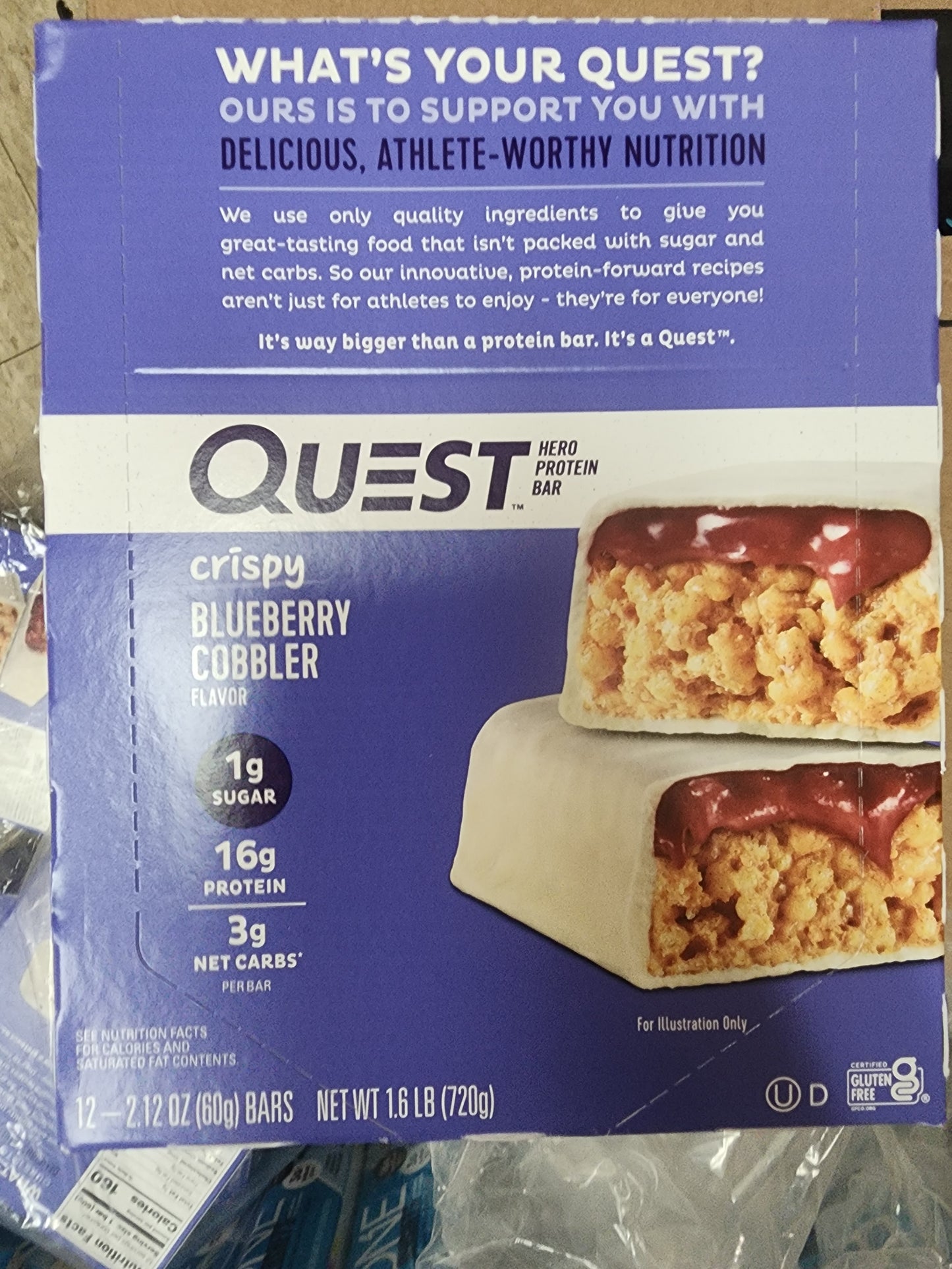 Quest crispy blueberry cobbler