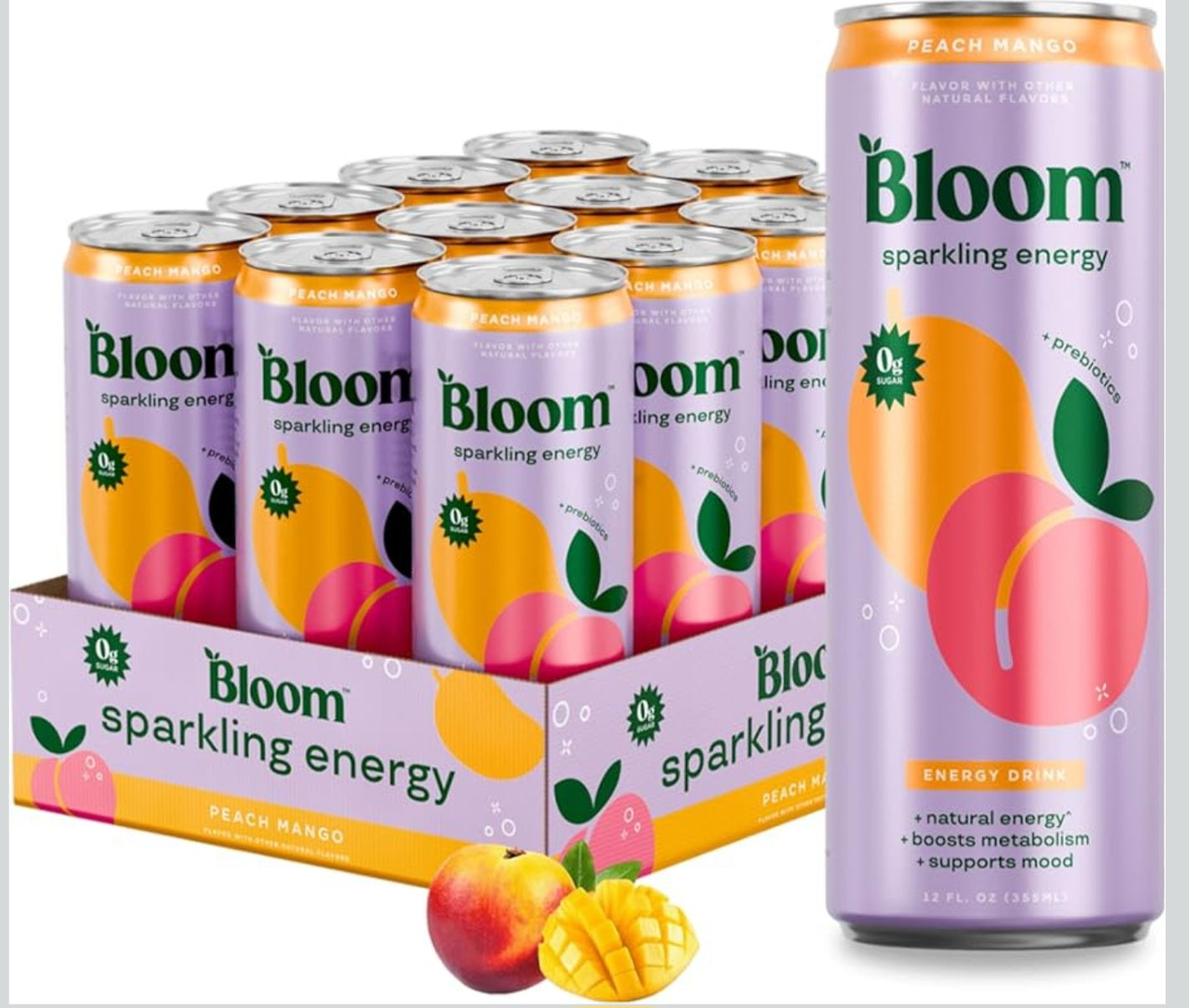 Bloom energy drink peach mango