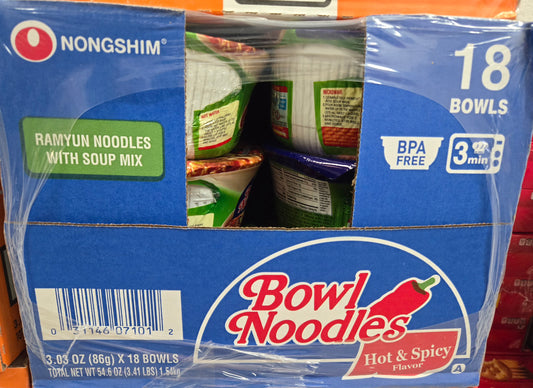Nongshim hot&spicy 3.03oz 18ct