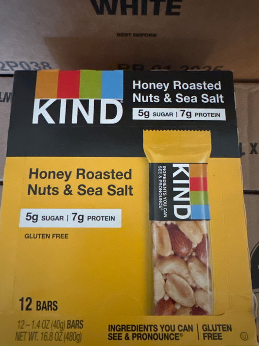 Kindbar honey roasted nuts &sea salt