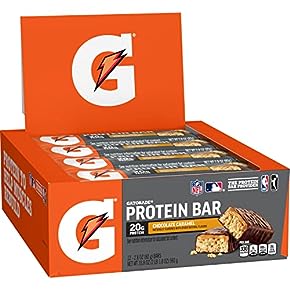 Gatorade protein bars caramel chocolate