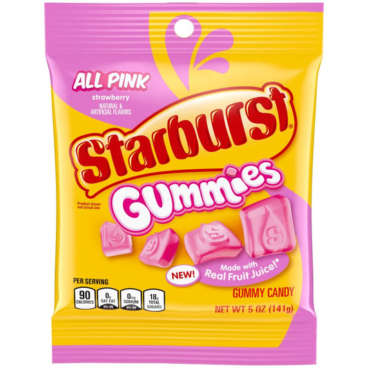 STARBURST GUMMIES ALL PINK 5.8OZ 6ct