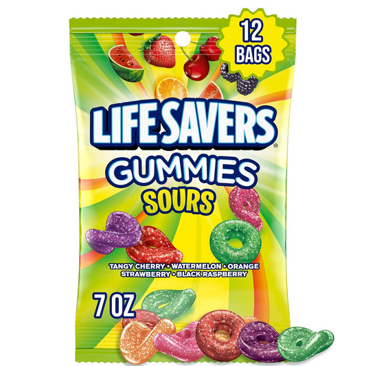 Gummies lifesaver sours 7oz 12ct