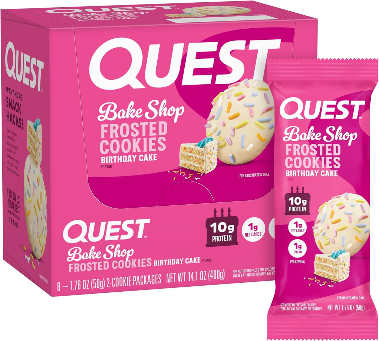 Quest frosted cookies birthday cake