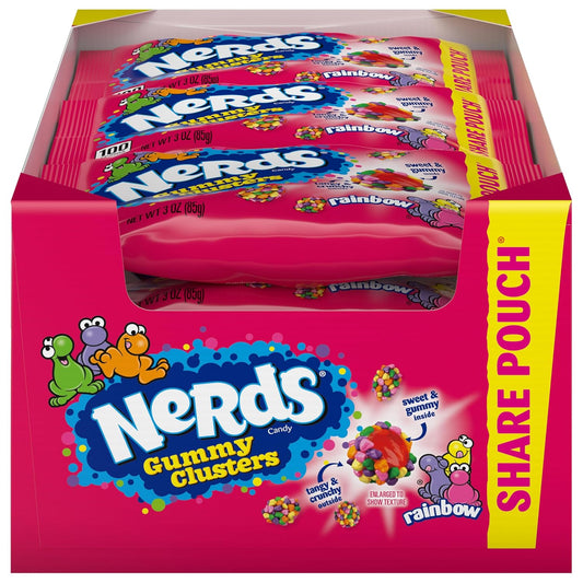 Nerds gummie cluster RED 3oz bags 12ct