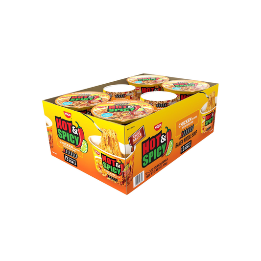 Nissin Hot & Spicy Ramen Noodle, Chicken Flavor 12pk