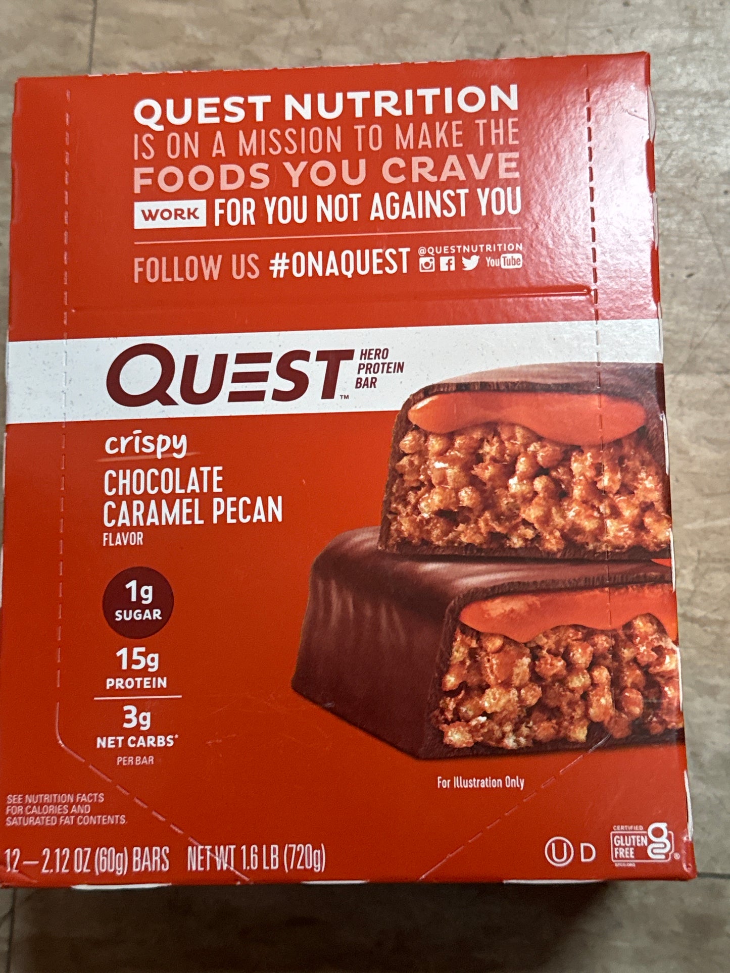 Quest crispy chocolate caramel