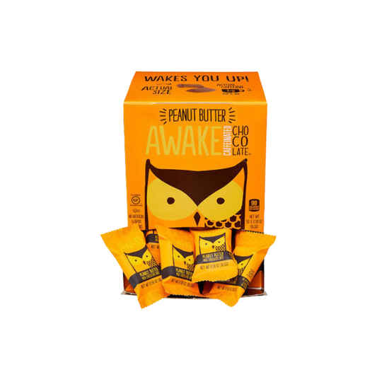 Awake Peanut Butter Milk Chocolate Bites, 0.58 oz 50-Pack Pouch