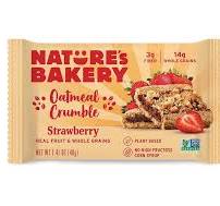 NATURE'S BAKERY FIG BAR OATMEAL CRUMBLE STRAWBERRY