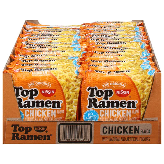 Top ramen chicken noodles