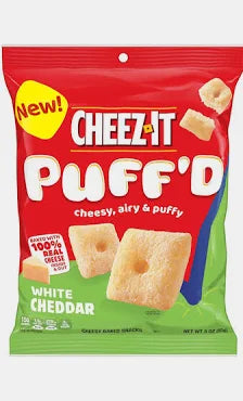 CHEEZ IT SNAP'D PUFFD white CHEDDAR  3Z/6CT