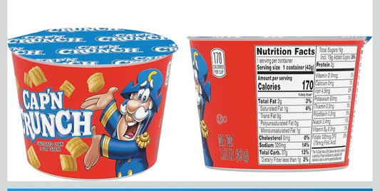 Capn crunch original cup cereal