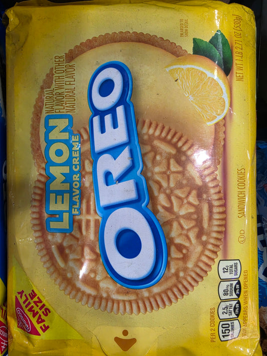 Family size cookies Oreo golden lemon