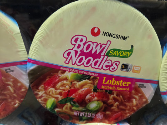 Paldo bowl noodles lobster