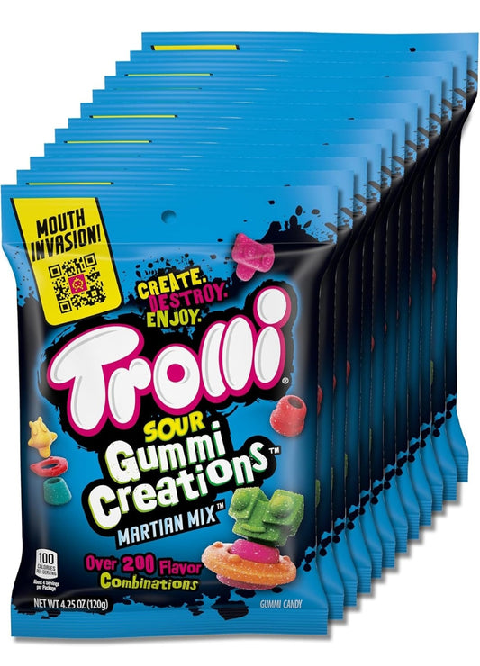 Trolli gummi martians 5oz bags 12ct