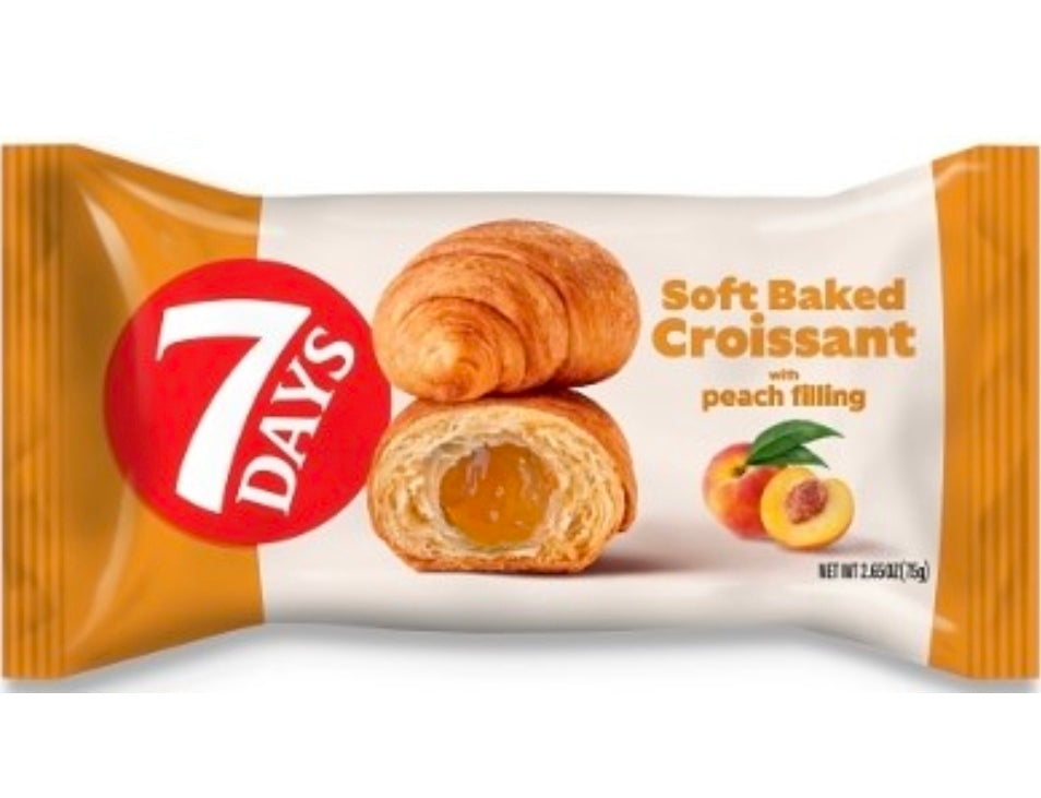 7 Day peach croissant 6ct