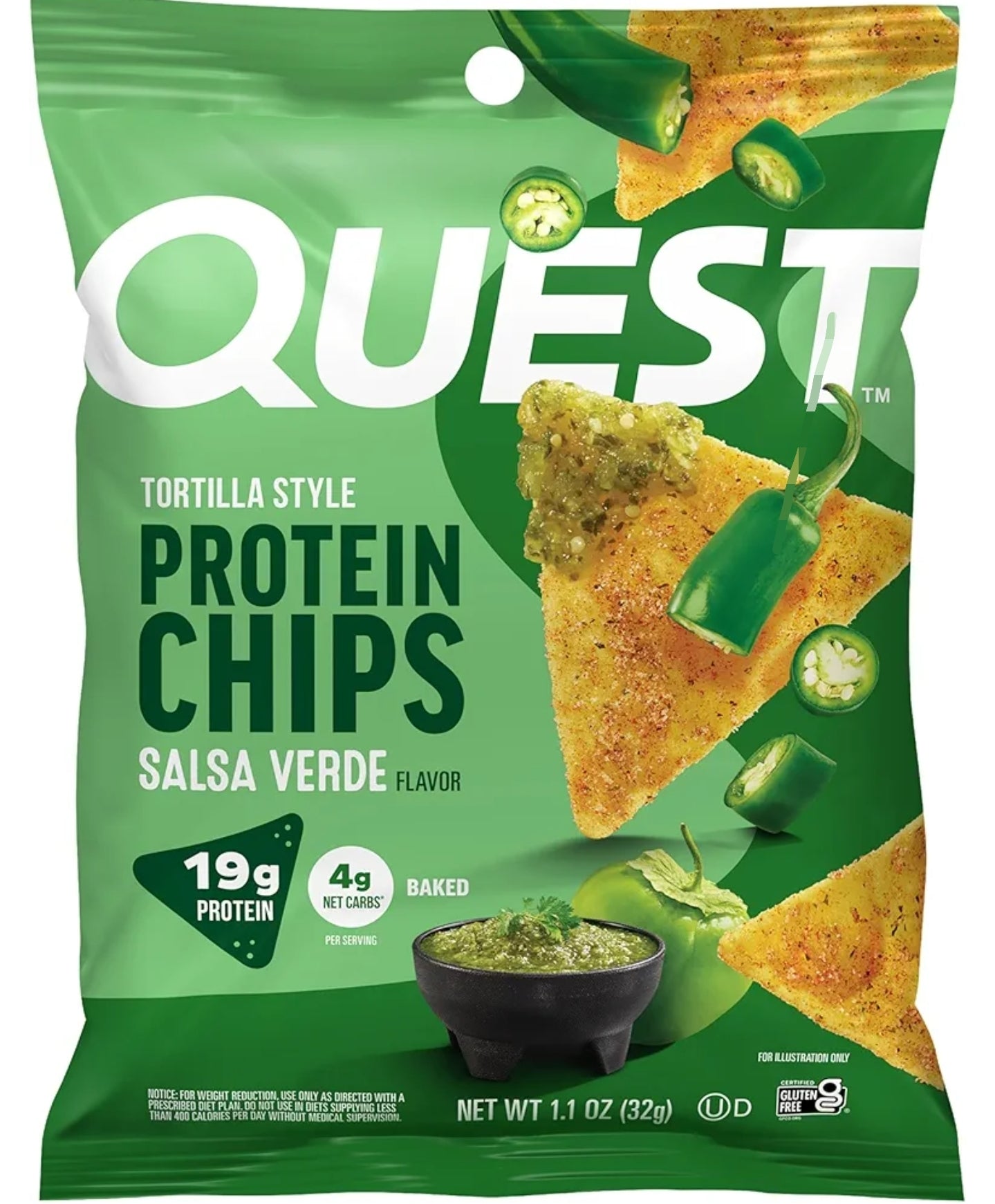 Quest chips salsa verde 12CT