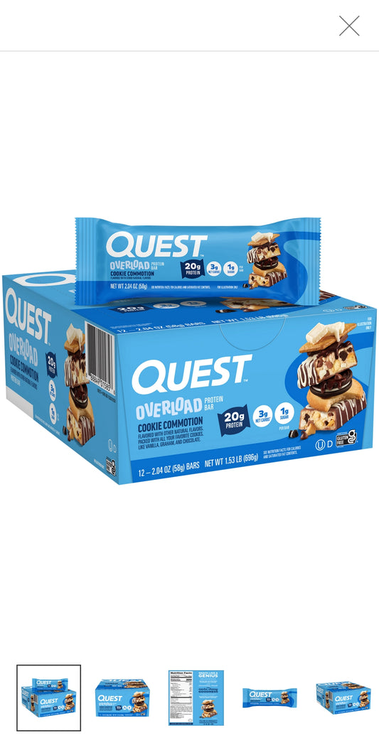 QUEST BARS overload cookie commotion