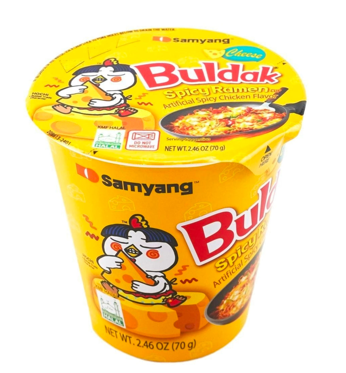 Samyang Buldak Spicy Ramen Bowl, Quattro Cheese, Spicy Chicken, 3.8 oz, 6-count