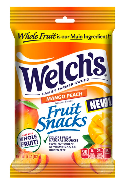 Welch's mango & peaches 5oz 6ct