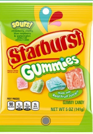 STARBURST GUMMIES SOUR 5.8OZ