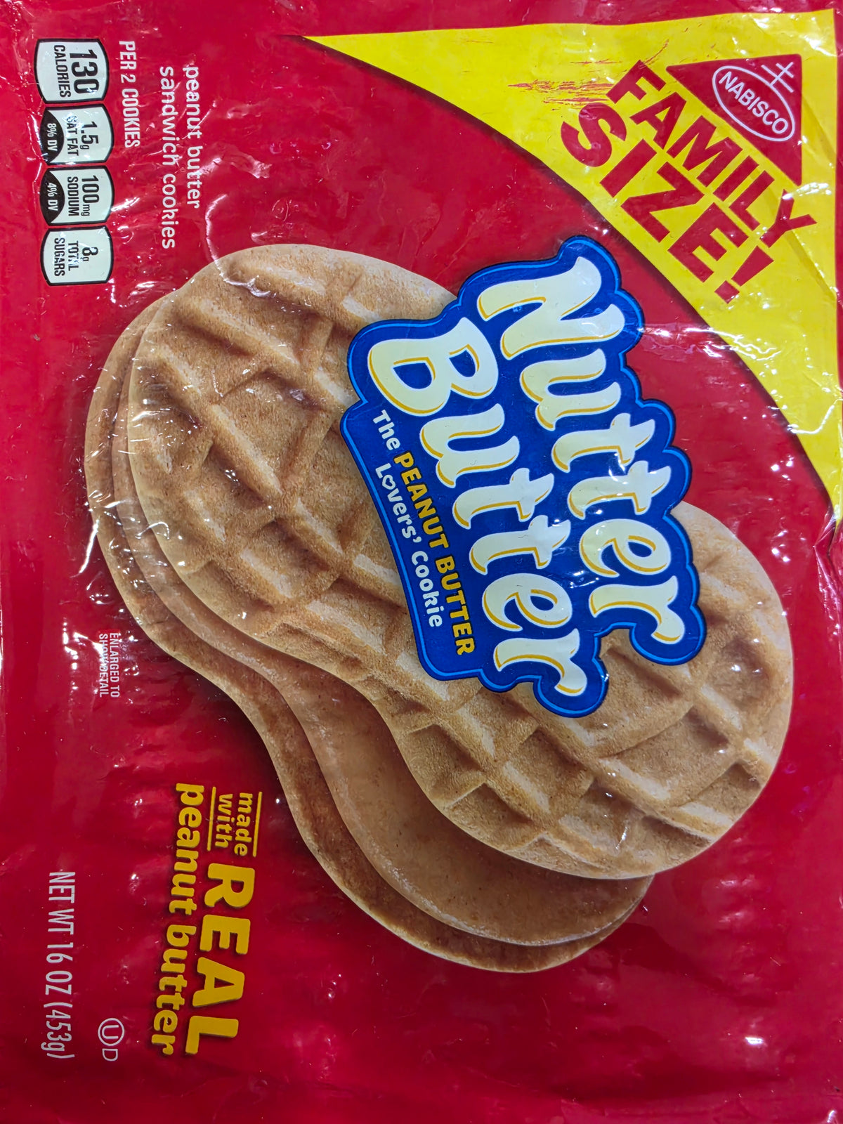 Family size cookies Nutter Butter