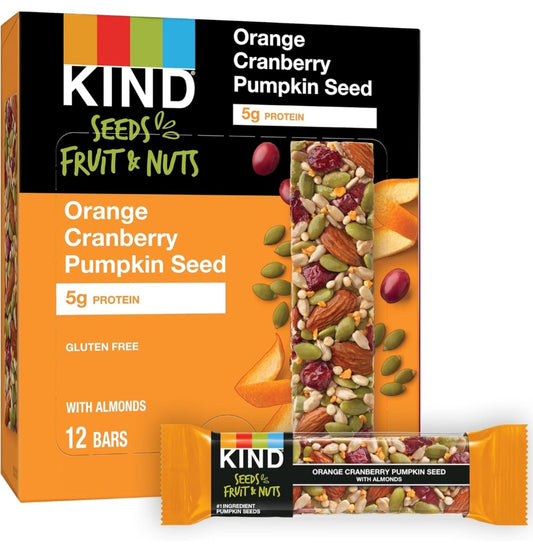 Kind bar orange cranberry pumkinseed