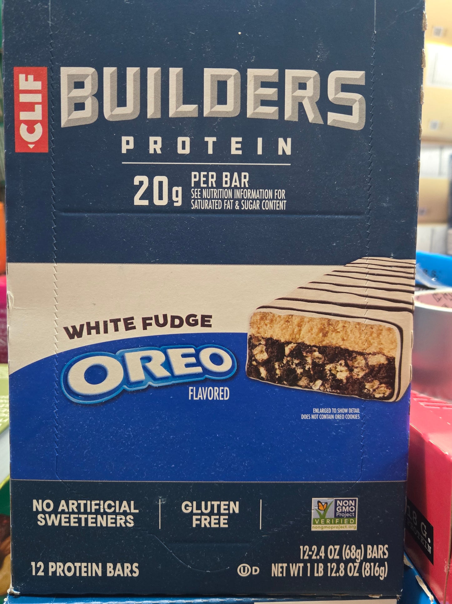 Clif builder oreo cookies & creme white fudge