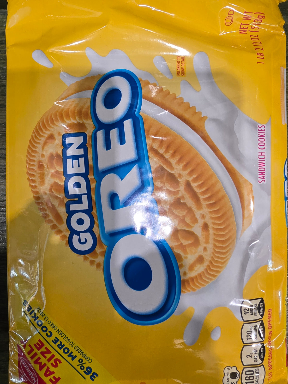 Family size cookies Oreo golden