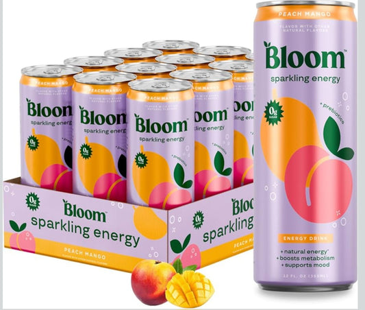 Bloom energy drink peach mango