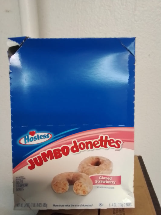 Hostess jumbo glazed donut strawberry