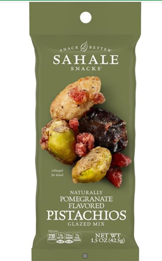 Sahale pistachios promgranite