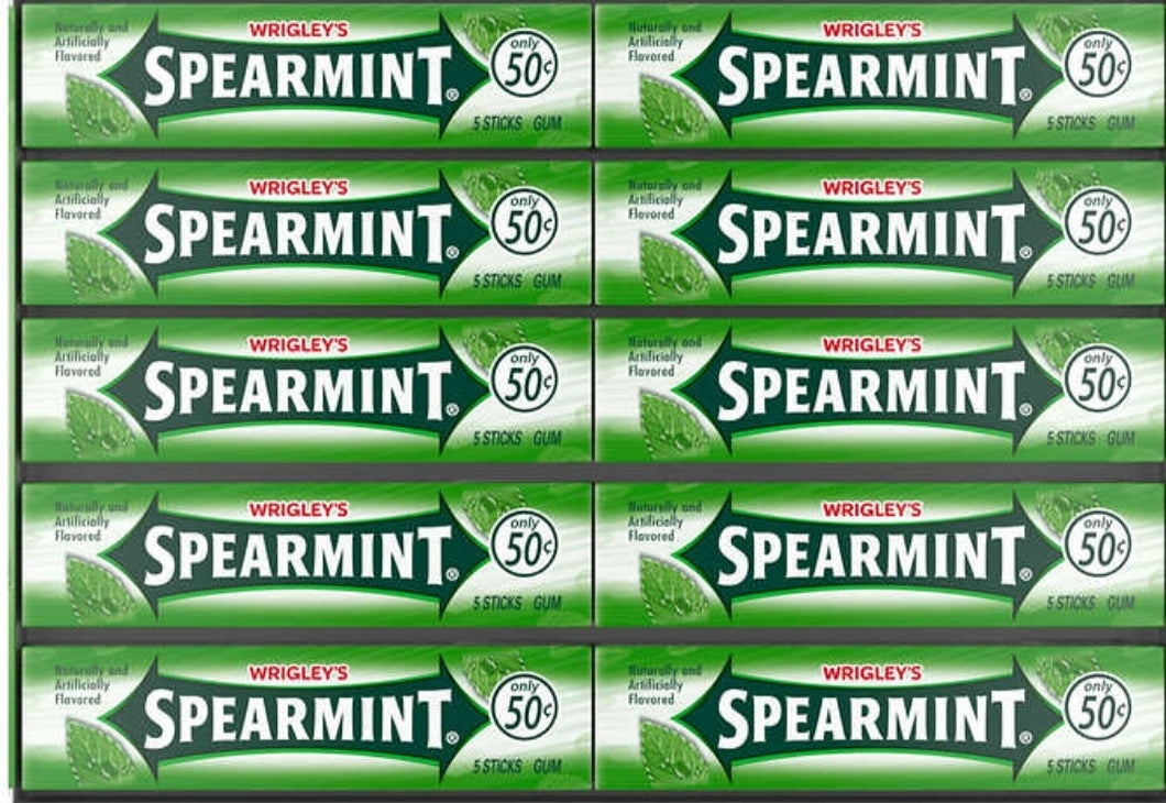 Wrigley spearmint 50c 40ct
