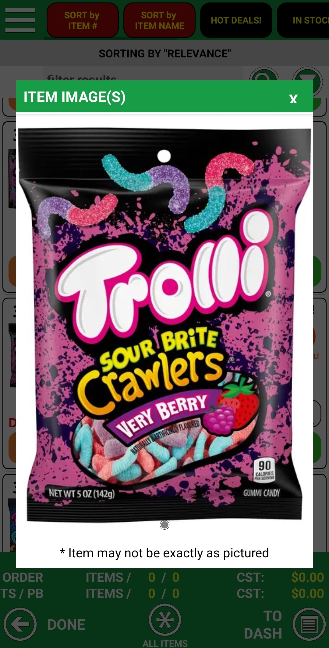 Trolli gummi sour very berry 5oz bags 12ct