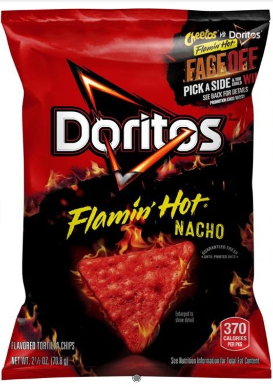 Xvl Doritos flaming hot nacho 2.5oz 24ct
