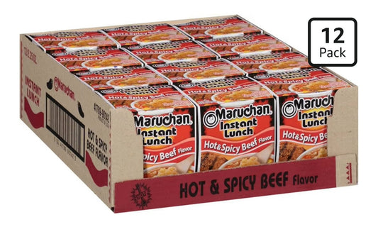 Maruchan Hot & Spicy Beef , 2.25 Ounce 12ct