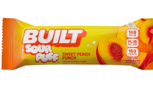 BUILT sour puff sweet punch peach