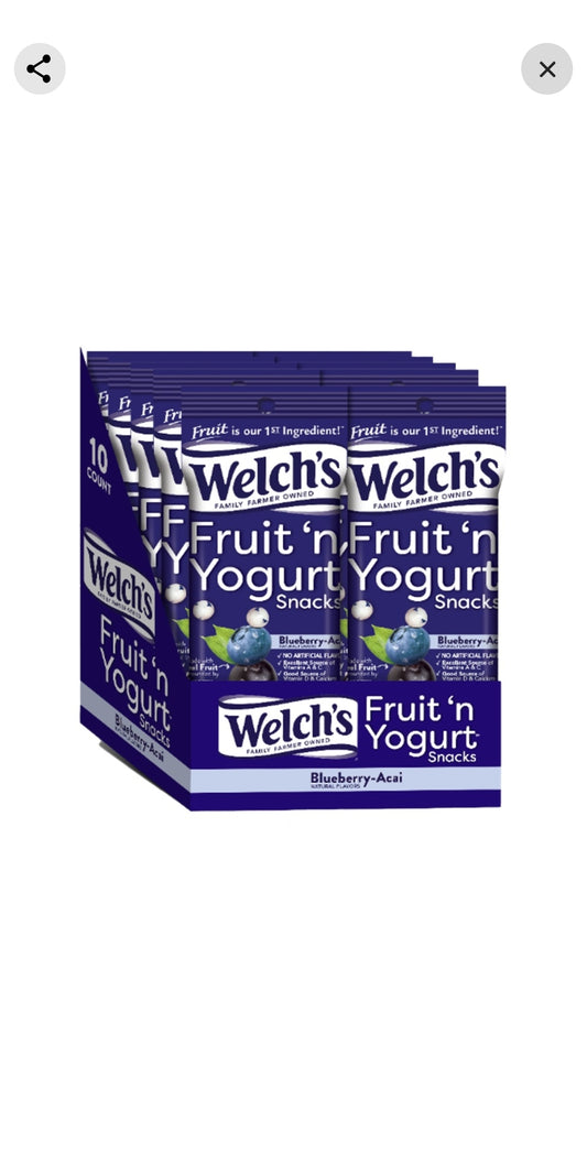 Welches fruit 'n yogurt blueberry acai 12ct