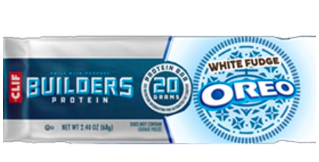 Clif builder oreo cookies & creme white fudge