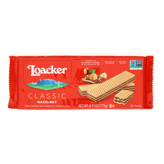 Loackers red hazelnut
